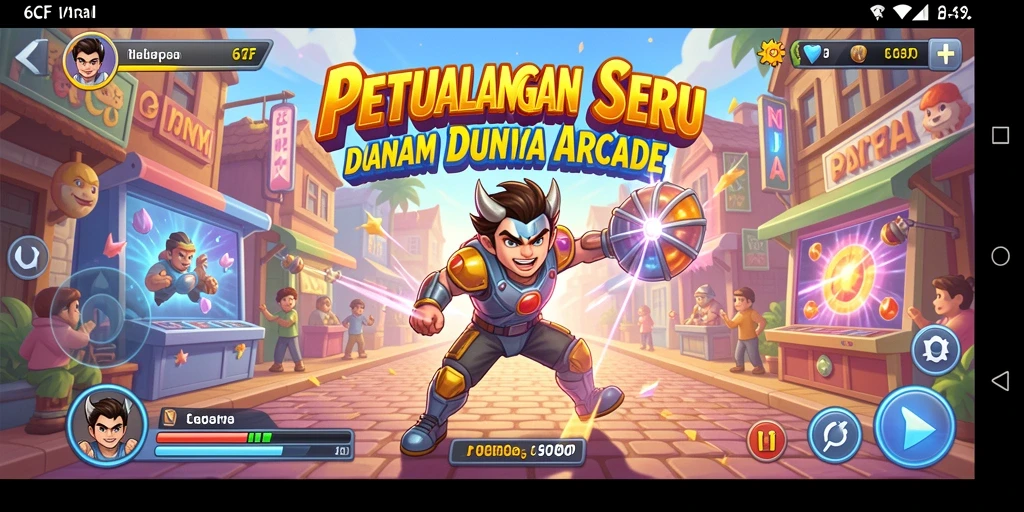 Tampilan gameplay 6CF yang seru dan penuh warna.