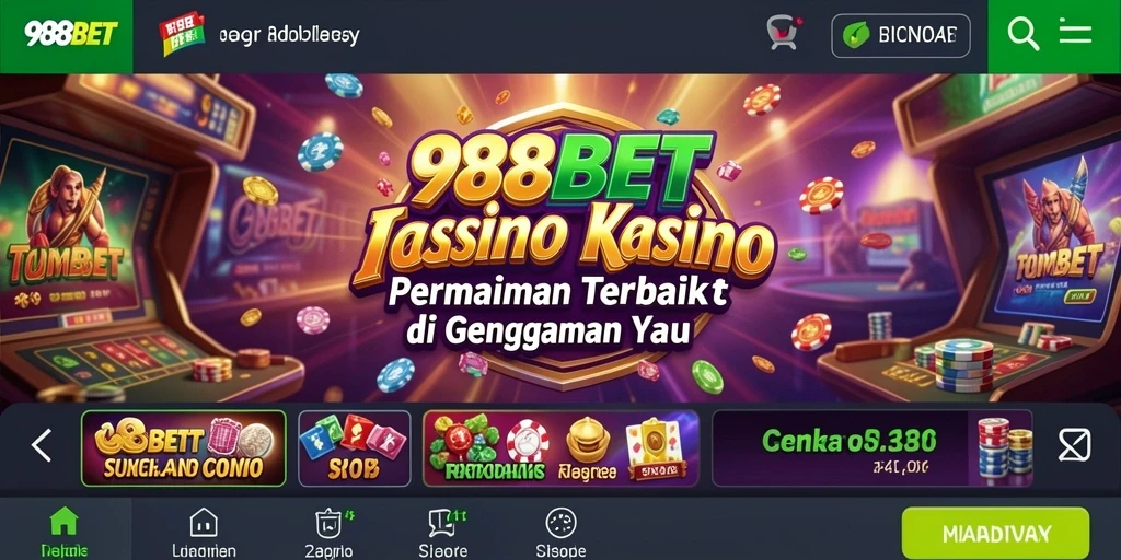 Tampilan gameplay menarik dari 988BET dengan berbagai permainan kasino.