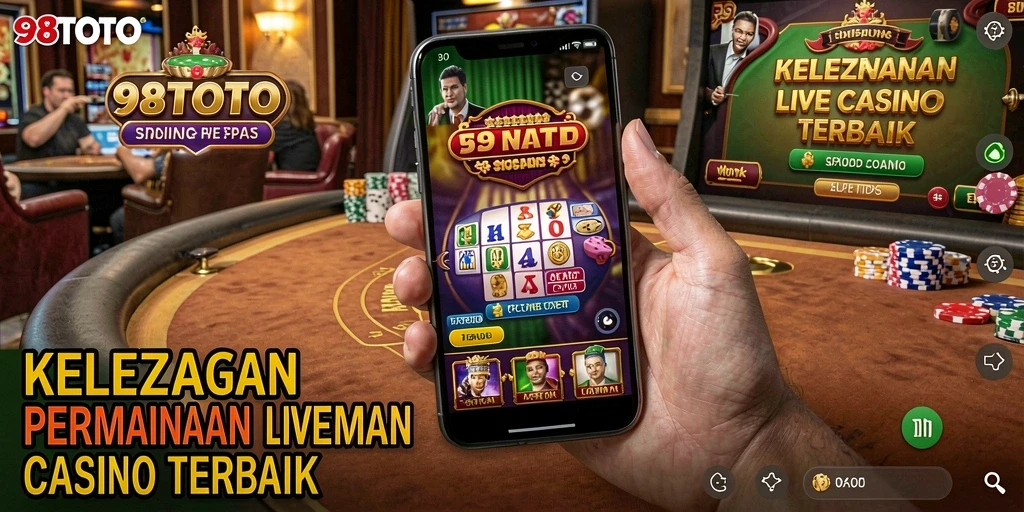 Tampilan gameplay Live Casino yang mendebarkan di 98TOTO.