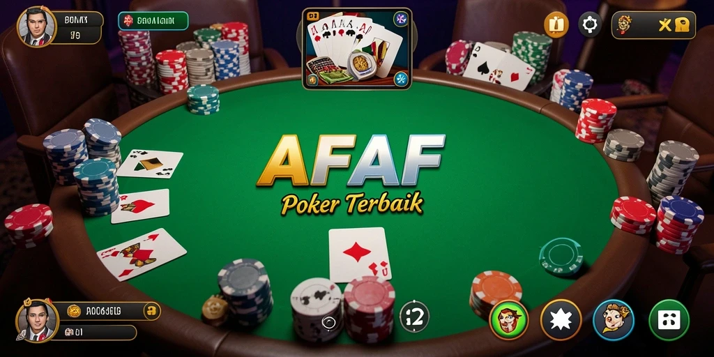 Tampilan permainan Poker yang seru dan menarik di AFAF.