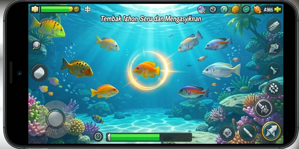 Tampilan gameplay Tembak Ikan yang seru dan dinamis.