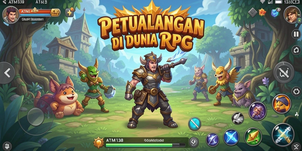 Screenshot menampilkan aksi seru dalam gameplay RPG ATM138.