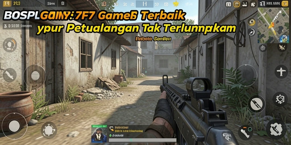 Screenshot utama BOSPLAY77 menampilkan aksi pertempuran FPS yang mendebarkan.