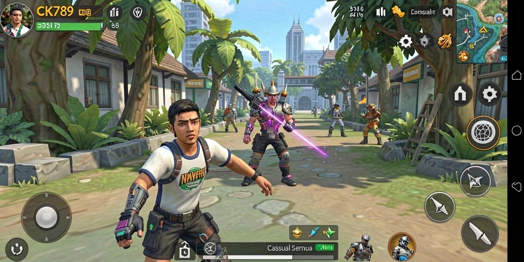 Gameplay menyenangkan CK789 yang penuh warna dan seru.
