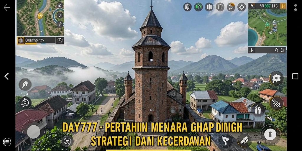 Screenshot DAY777 menunjukkan momen seru dalam gameplay Tower Defense yang intens.