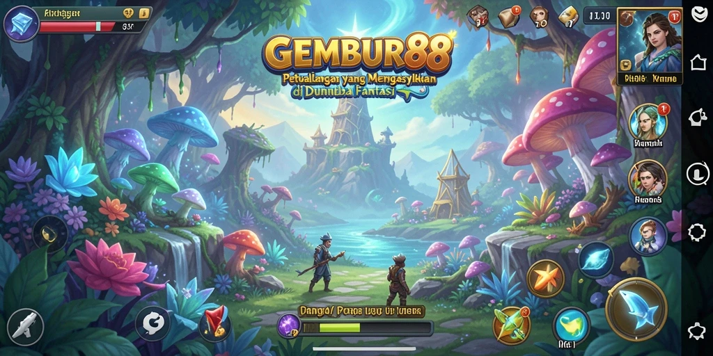 Tangkapan layar gameplay GEMBUR88 menampilkan petualangan seru dan misi menarik.
