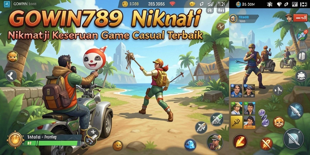 Tampilan gameplay GOWIN789 yang seru dan penuh warna.