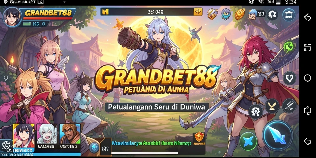 Tampilan gameplay yang seru dan penuh warna dari GRANDBET88.