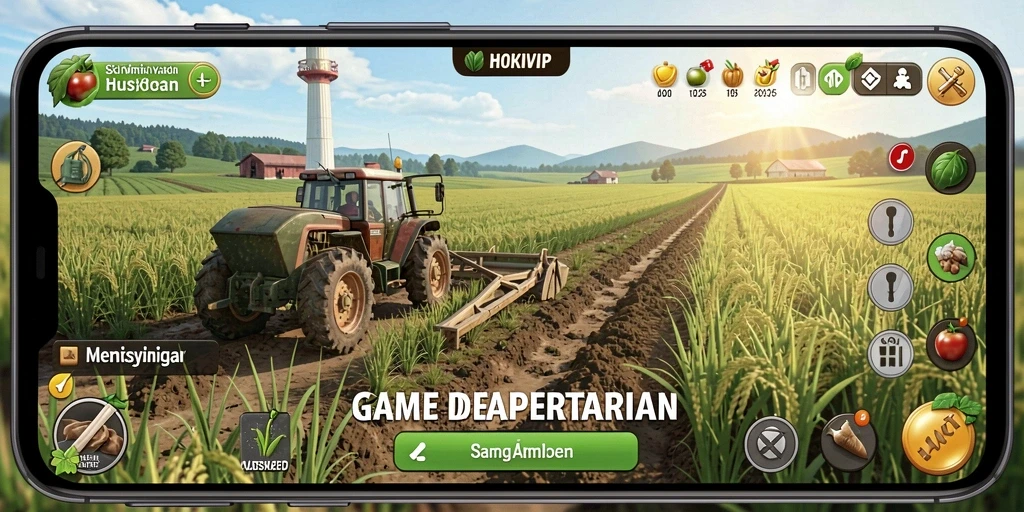 Tampilan menarik dari gameplay HOKIVIP dengan berbagai tanaman.
