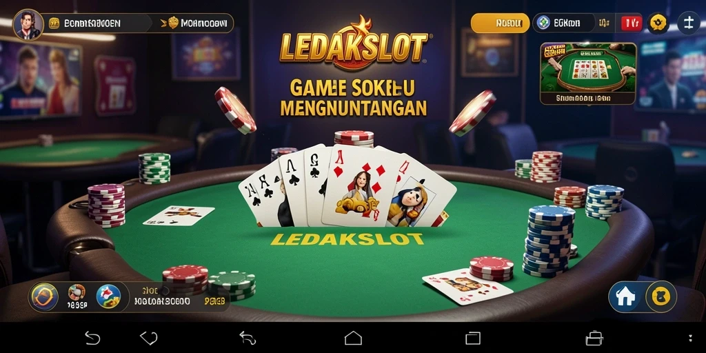 Tampilan menarik dari gameplay seru LEDAKSLOT yang penuh aksi Poker.