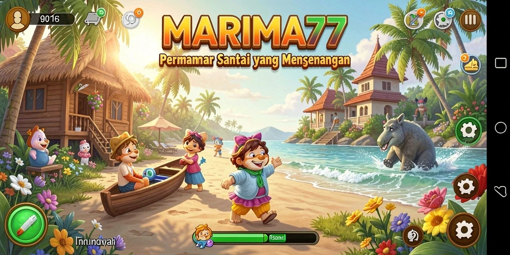 Tampilan gameplay seru dan menarik dalam MARIMA77.