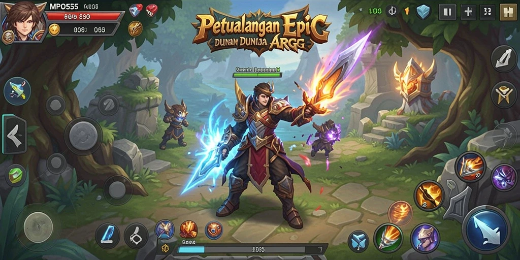 Tampilan gameplay seru dalam dunia ARPG MPO555.