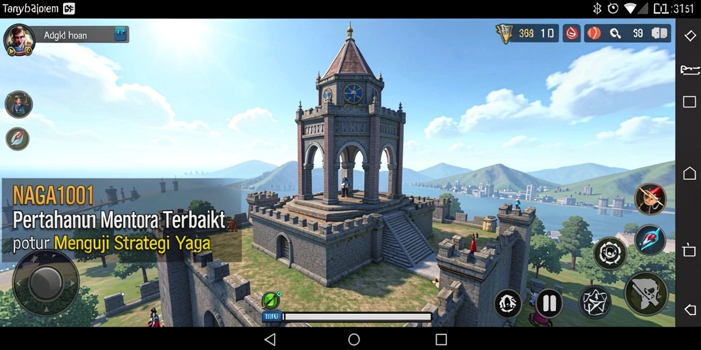 Tampilan gameplay Tower Defense yang penuh aksi dan strategi.