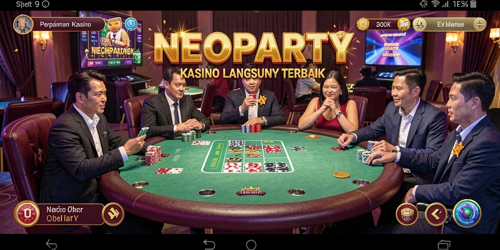 Tangkapan layar NEOPARTY menampilkan gameplay Kasino Langsung yang seru.