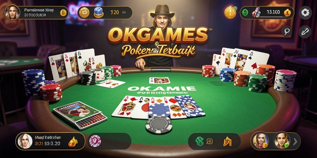 Tampilan gameplay seru di OKGAMES dengan aksi poker yang mendebarkan.