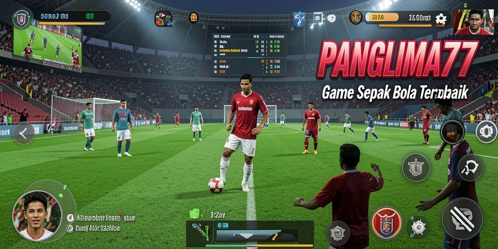 Tangkapan layar utama PANGLIMA77 menampilkan aksinya di lapangan hijau.