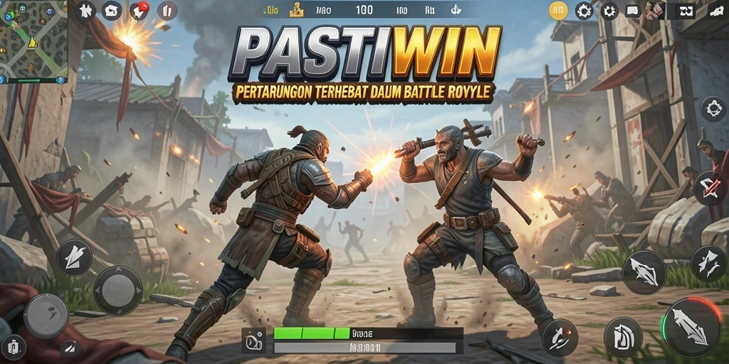 Gameplay seru dalam pertarungan Battle Royale di PASTIWIN.