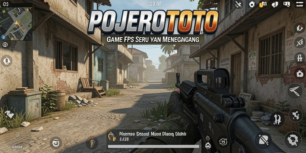 Screenshot utama POJEROTOTO menampilkan aksi seru gameplay FPS.