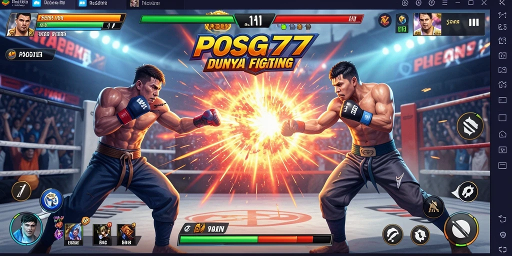 Gameplay seru dengan pertarungan karakter dalam PSG77.