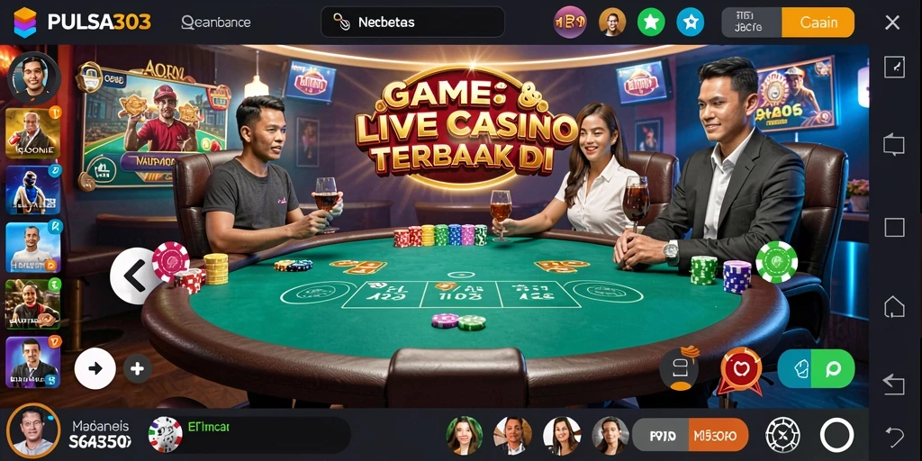 Tampilan gameplay menarik di PULSA303 dengan dealer langsung.