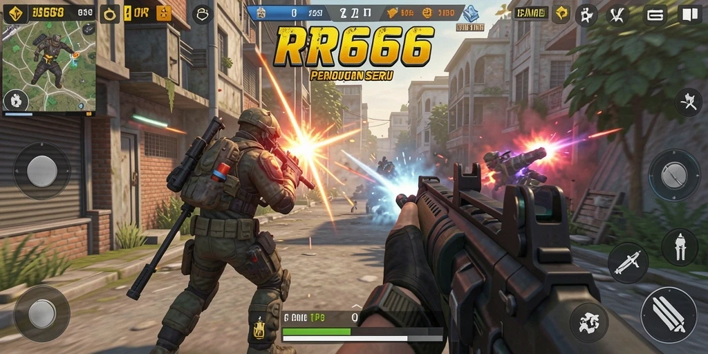 Tampilan gameplay mendebarkan dalam <strong>RR666</strong> yang penuh aksi TPS.