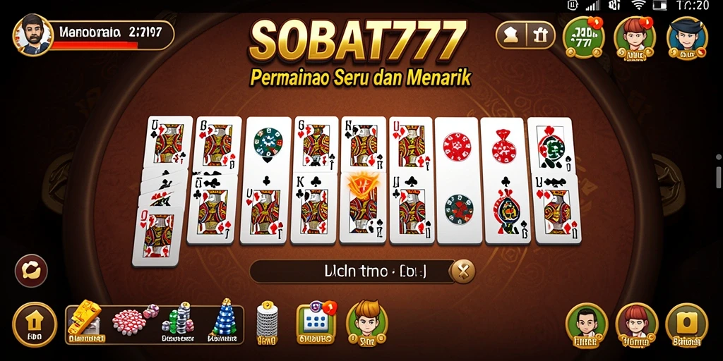 Tampilan menarik gameplay SOBAT777 dengan tema domino.