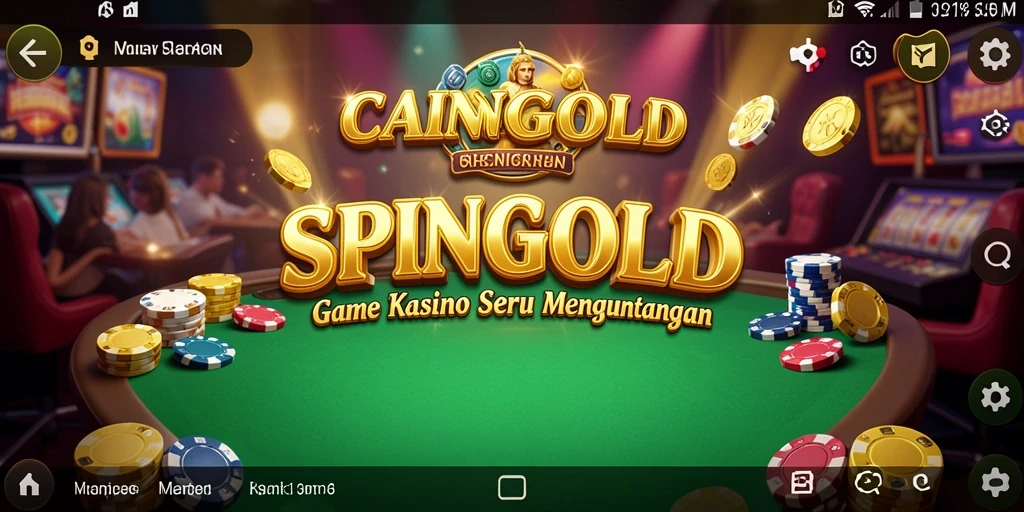 Tampilan menarik dari gameplay Kasino SPINGOLD yang mendebarkan.