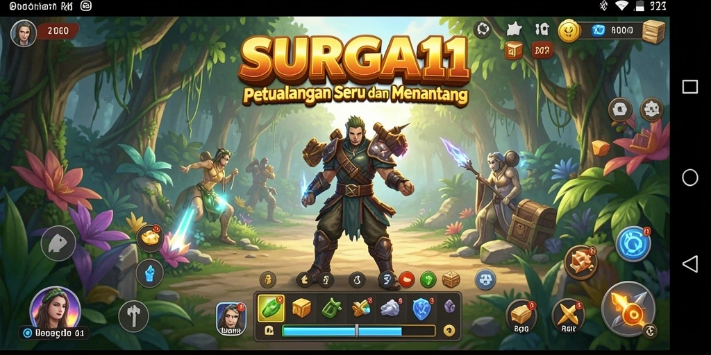Tampilan gameplay SURGA11 yang menakjubkan dan penuh petualangan.