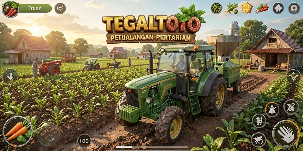 Tampilan gameplay seru dalam pertanian virtual.