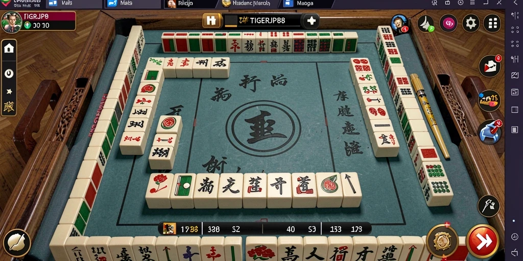 Tampilan gameplay seru Mahjong di TIGERJP88.