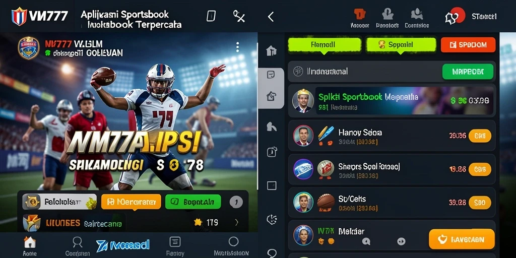 Tampilan gameplay Sportsbook yang menarik dan intuitif.