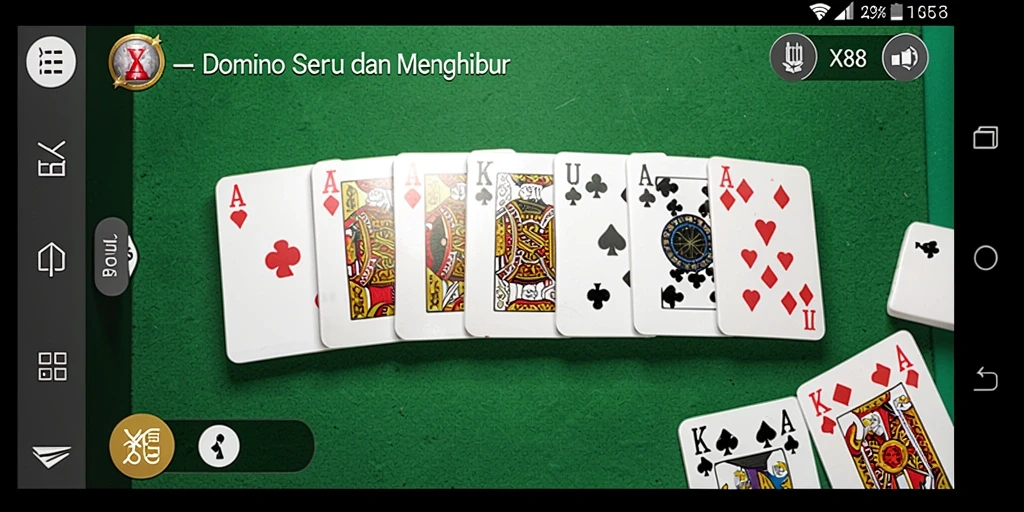 Tampilan gameplay menarik dari aplikasi X88 yang penuh warna.